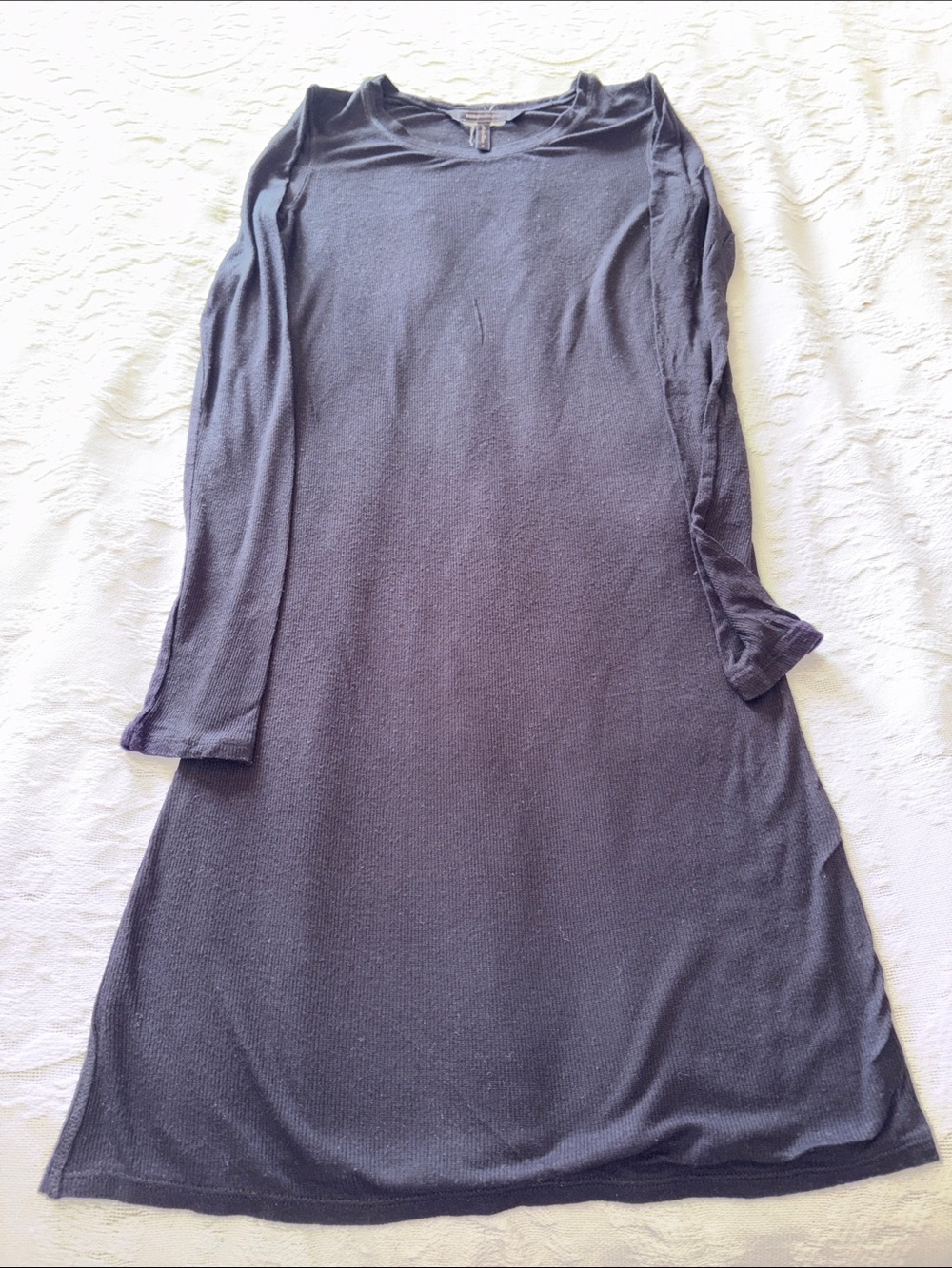 BCBG Maxazaria Women's Long Sleeve Scoop Neck Dress - Black EUC S